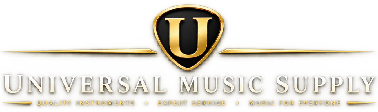 Universal Music Supply logo - online music store specializing in guitar effects pedals, pedalboards, musical instruments, and accessories.
